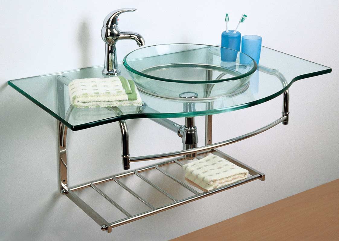 Lavabo de cristal templado Lavabo de cristal templado