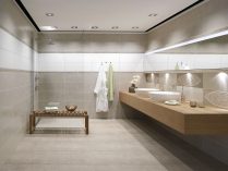 Baño con azulejos de porcelana