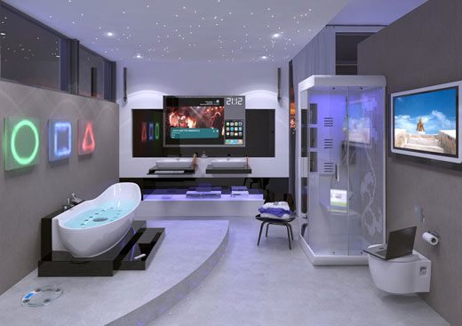 Cuarto de baño futurista