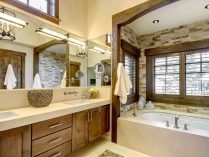 Ideas para un cuarto de baño rústico